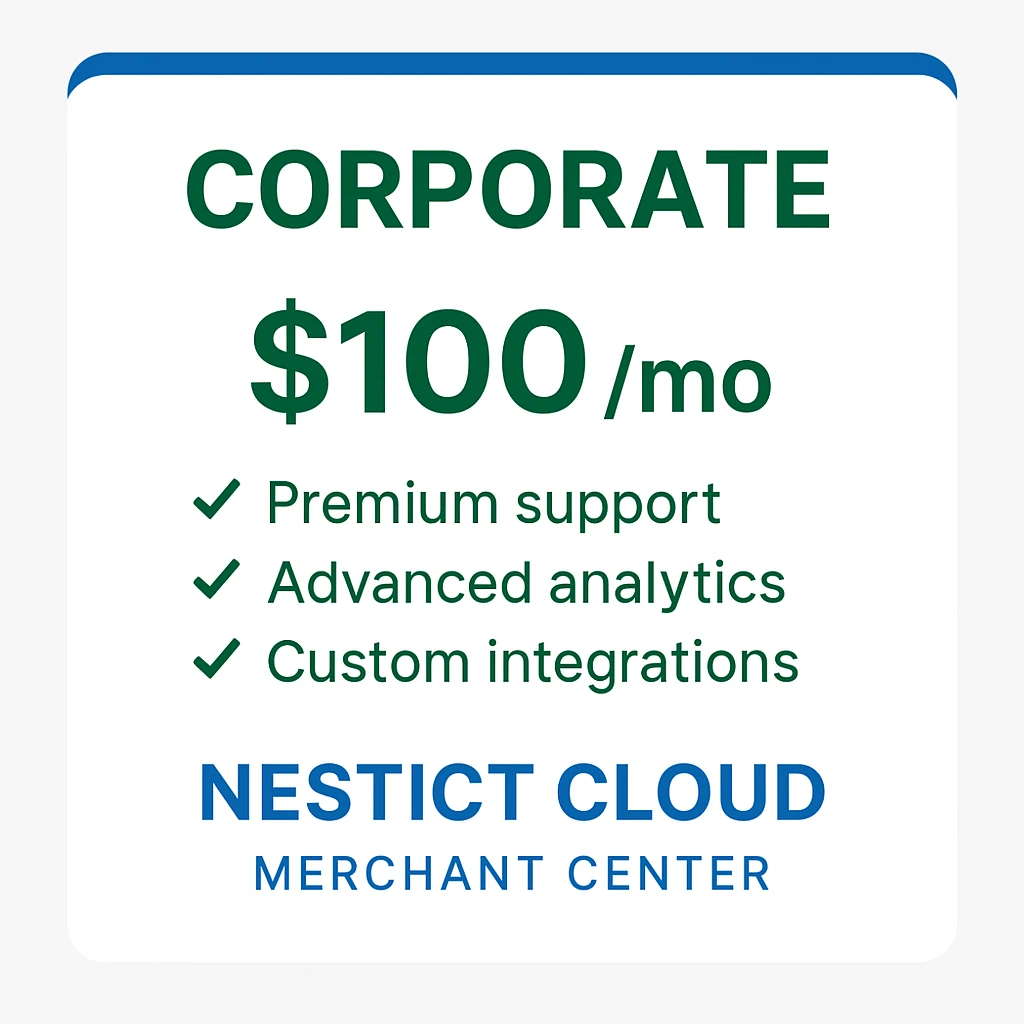 Nestict Cloud : Merchant Center promo